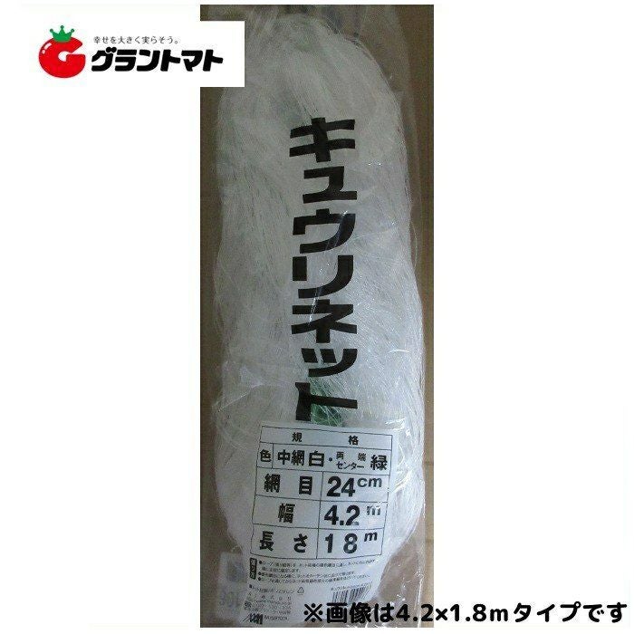 キュウリネット 白緑 24cm目×幅180cm×長さ100m 50個入り 日本マタイ